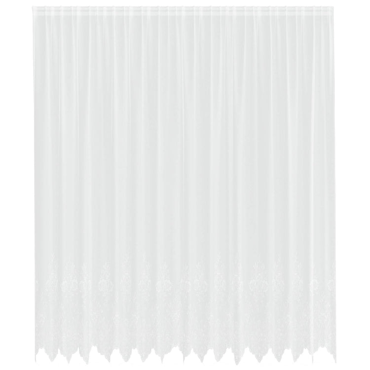 Vidaxx Spitzenvorhang mit Vorhängen Blumen weiß 300 x 400 cm Polyester