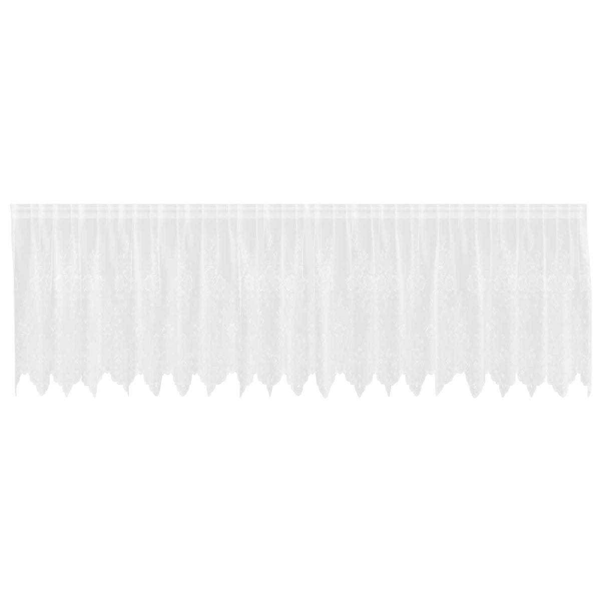 Vidaxx Spitzenvorhang mit Vorhängen Blumen weiß 100 x 500 cm Polyester