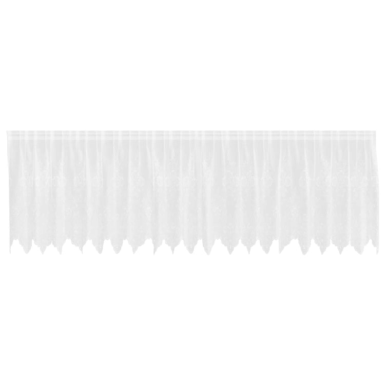Vidaxx Spitzenvorhang mit Vorhängen Blumen weiß 100 x 500 cm Polyester