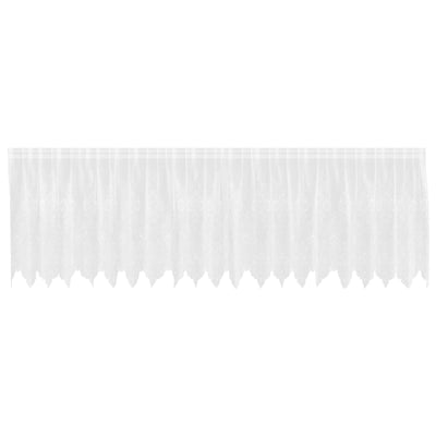 Vidaxx Spitzenvorhang mit Vorhängen Blumen weiß 120 x 500 cm Polyester