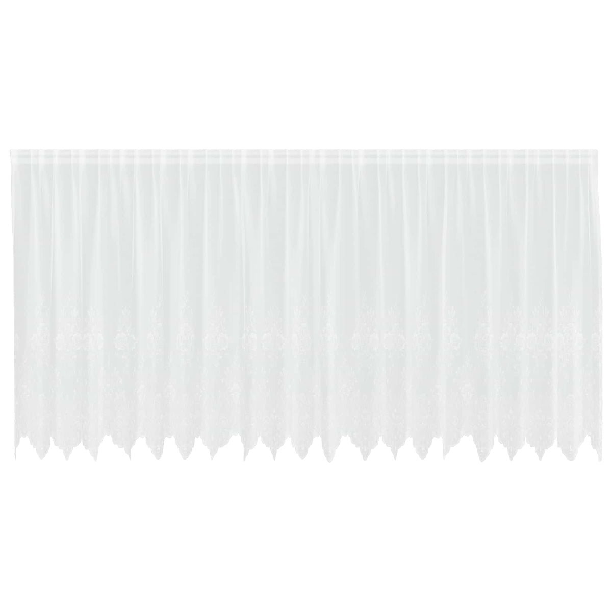 Vidaxx Spitzenvorhang mit Vorhängen Blumen weiß 140 x 500 cm Polyester