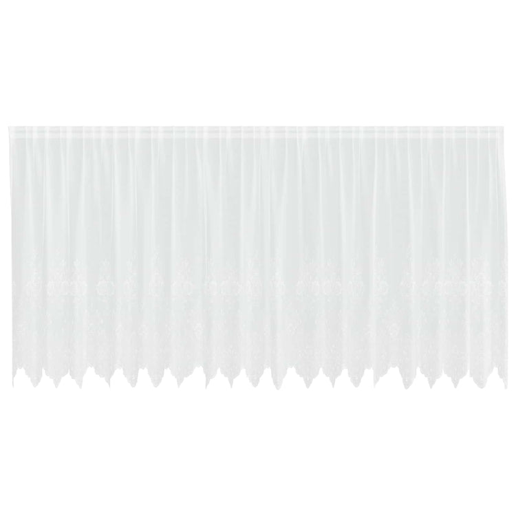 Vidaxx Spitzenvorhang mit Vorhängen Blumen weiß 160 x 500 cm Polyester