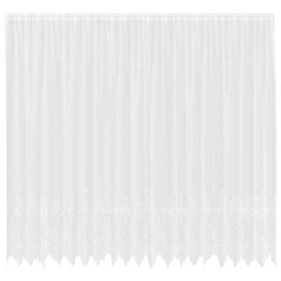 Vidaxx Spitzenvorhang mit Vorhängen Blumen weiß 260 x 500 cm Polyester