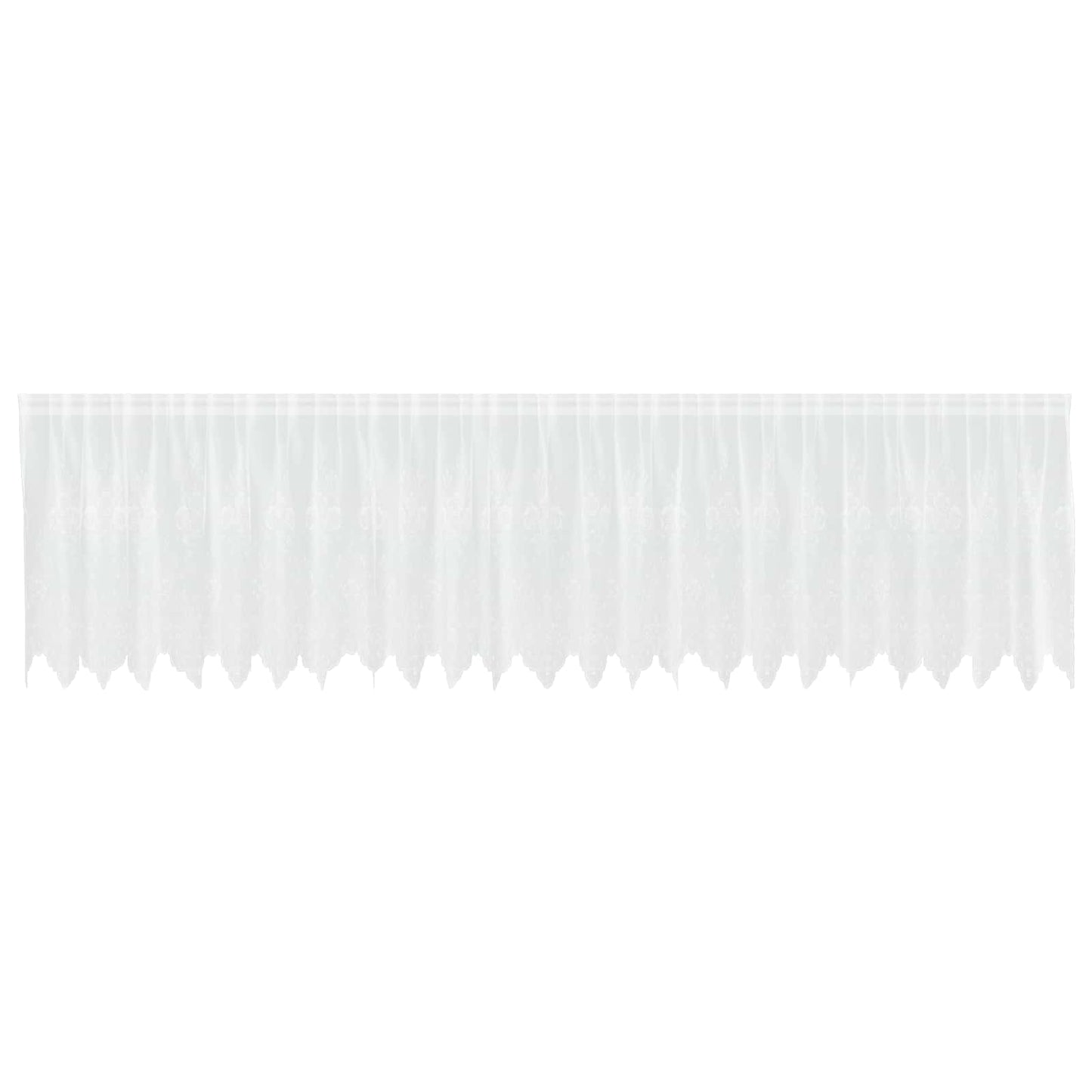 Vidaxx Spitzenvorhang mit Vorhängen Blumen weiß 80 x 600 cm Polyester