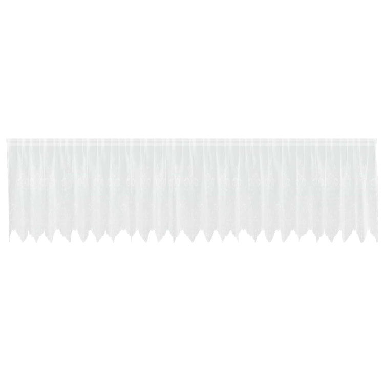 Vidaxx Spitzenvorhang mit Vorhängen Blumen weiß 80 x 600 cm Polyester