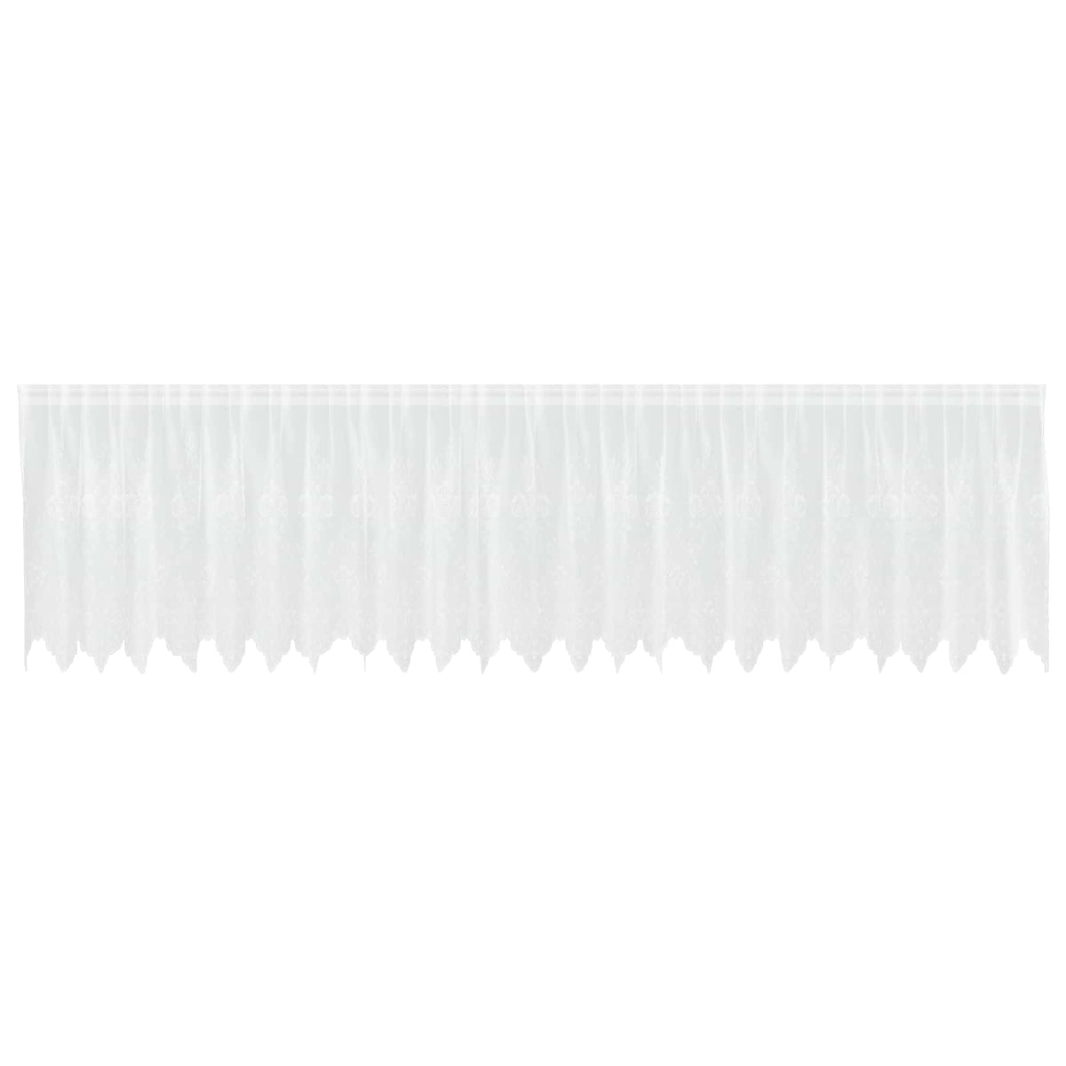 VidaXL Spitzenvorhang mit Gardinen Blumen Weiß 120 x 600 cm Polyester