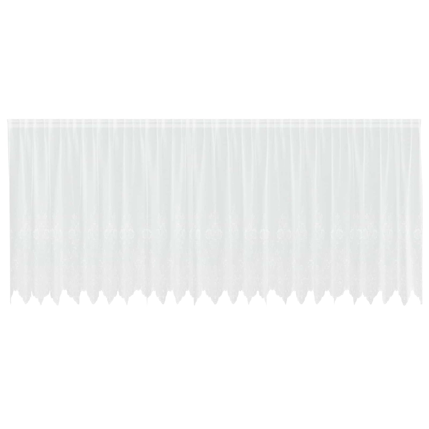 VidaXL Spitzenvorhang mit Gardinen Blumen Weiß 160 x 600 cm Polyester