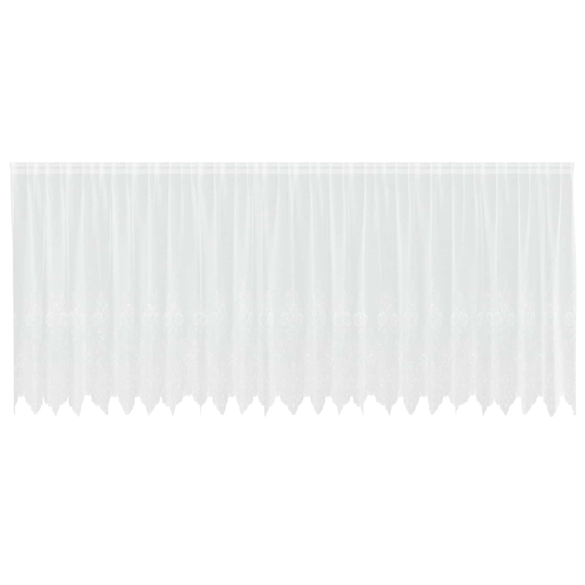 Vidaxx Spitzenvorhang mit Vorhängen Blumen weiß 180 x 600 cm Polyester