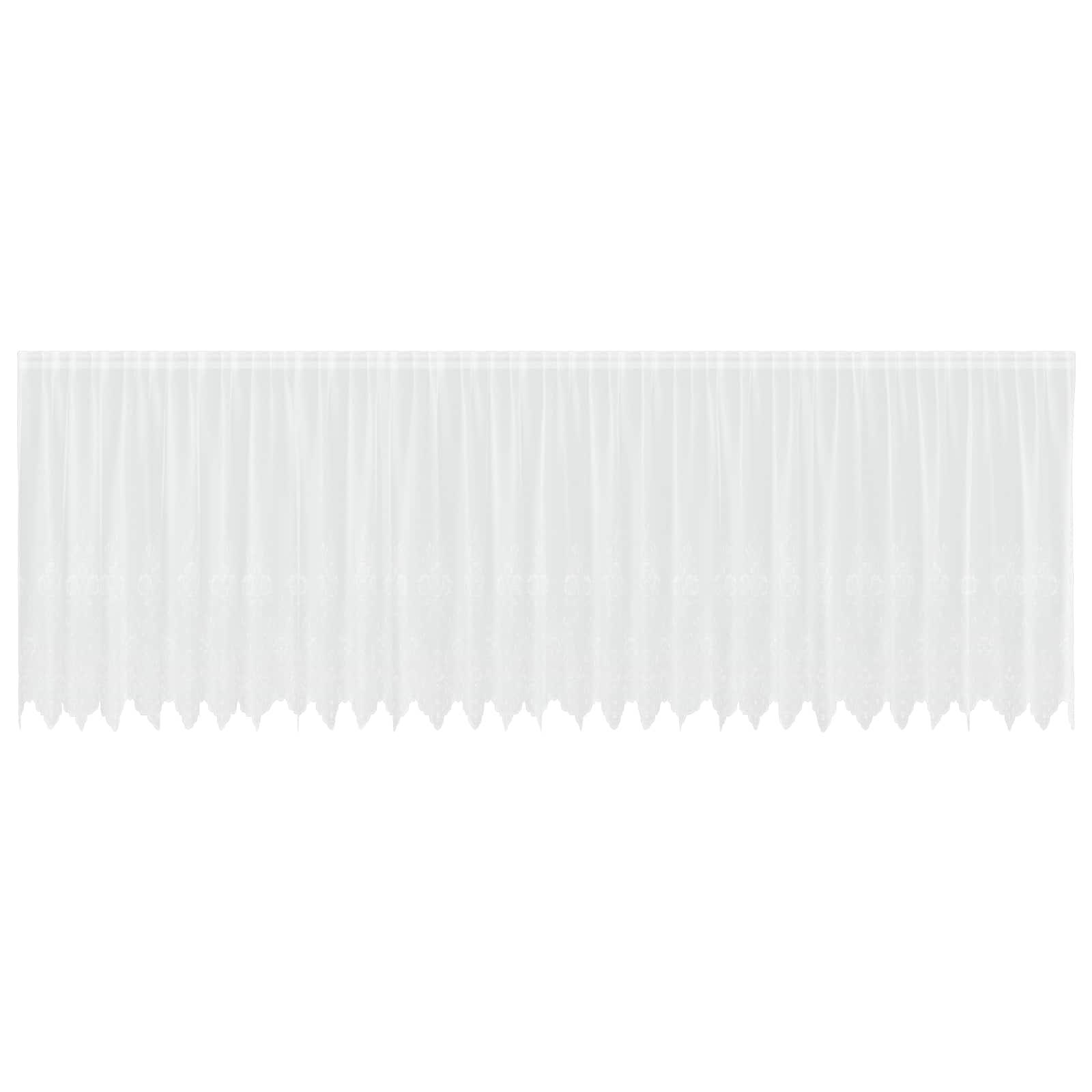 Vidaxx Spitzenvorhang mit Vorhängen Blumen weiß 140 x 750 cm Polyester