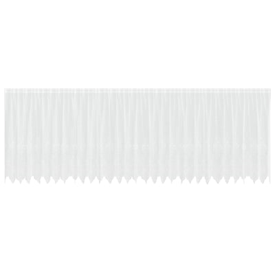 Vidaxx Spitzenvorhang mit Vorhängen Blumen weiß 140 x 750 cm Polyester