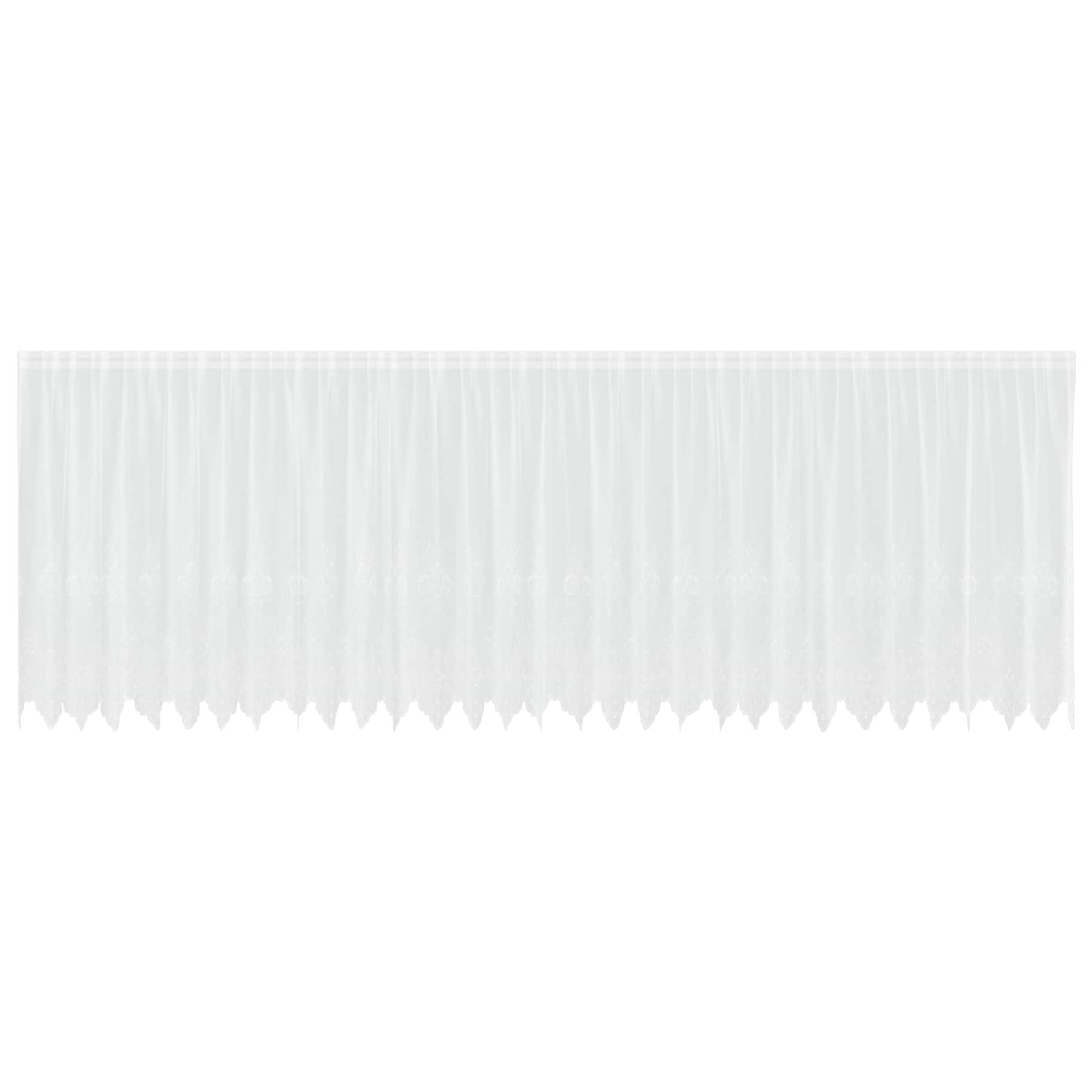 Vidaxx Spitzenvorhang mit Vorhängen Blumen weiß 180 x 750 cm Polyester