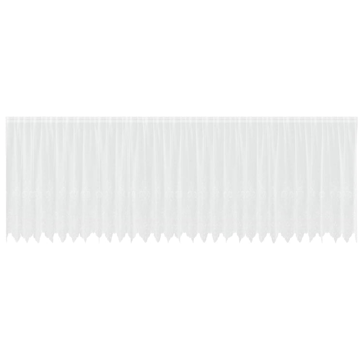 Vidaxx Spitzenvorhang mit Vorhängen Blumen weiß 180 x 750 cm Polyester