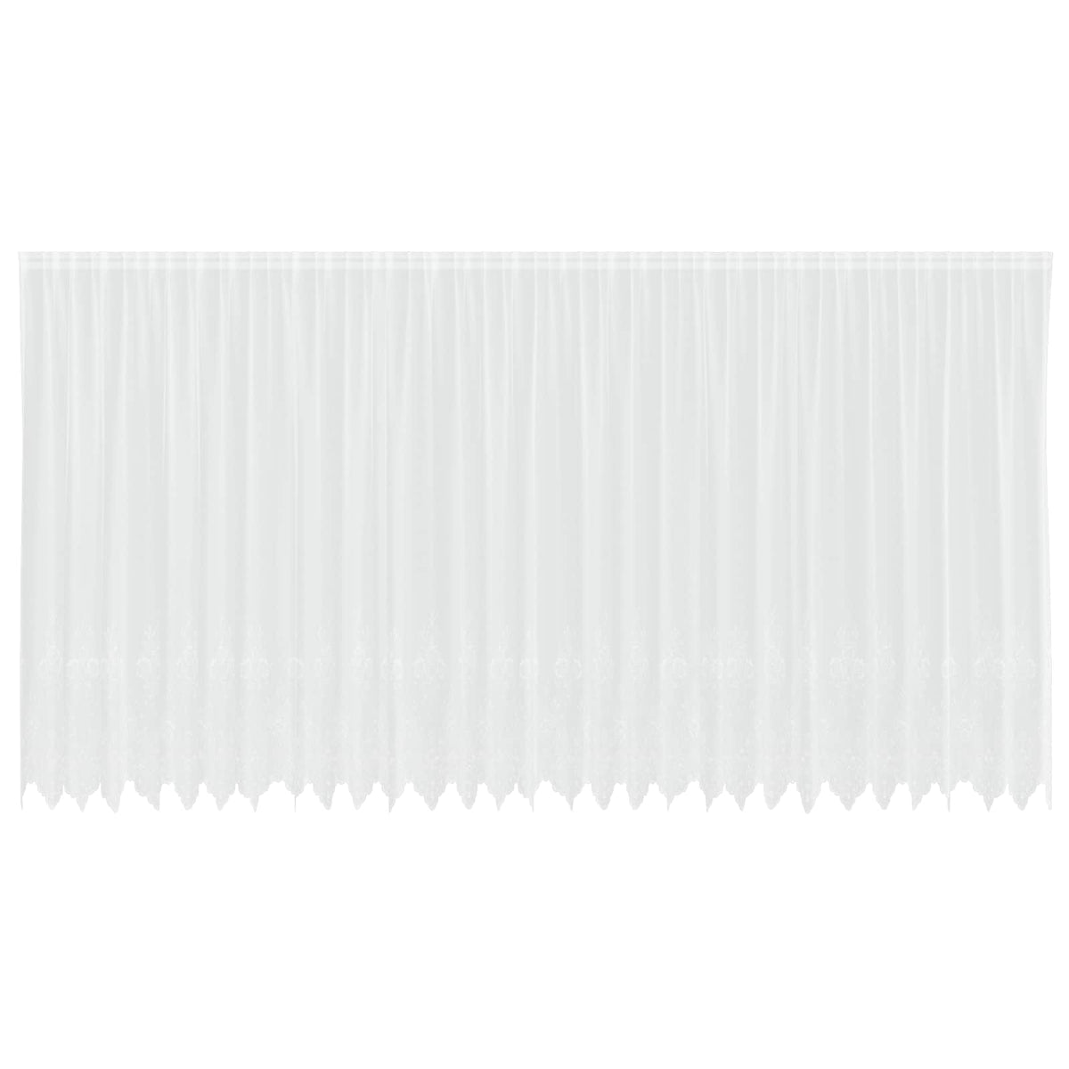 Vidaxx Spitzenvorhang mit Vorhängen Blumen weiß 200 x 750 cm Polyester