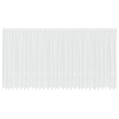 Vidaxx Spitzenvorhang mit Vorhängen Blumen weiß 220 x 750 cm Polyester