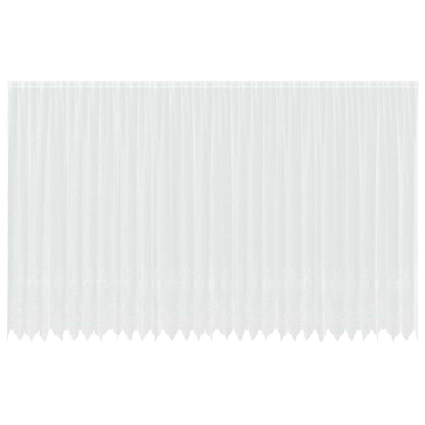 Vidaxx Spitzenvorhang mit Vorhängen Blumen weiß 260x750cm Polyester