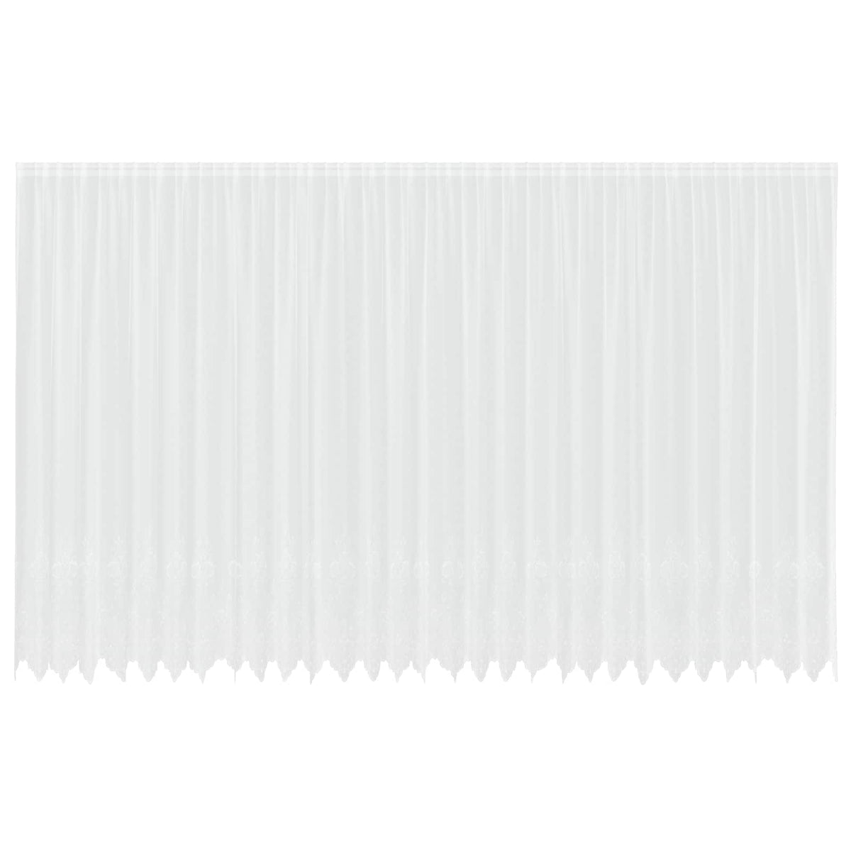 Vidaxx Spitzenvorhang mit Vorhängen Blumen weiß 260x750cm Polyester