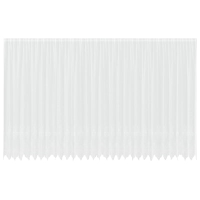 Vidaxx Spitzenvorhang mit Vorhängen Blumen weiß 300 x 750 cm Polyester