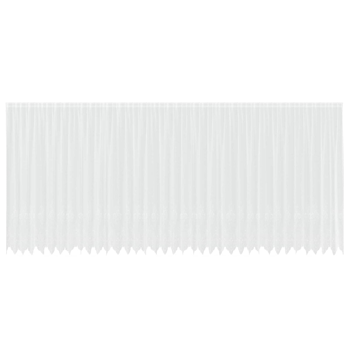 Vidaxx Spitzenvorhang mit Vorhängen Blumen weiß 200 x 900 cm Polyester