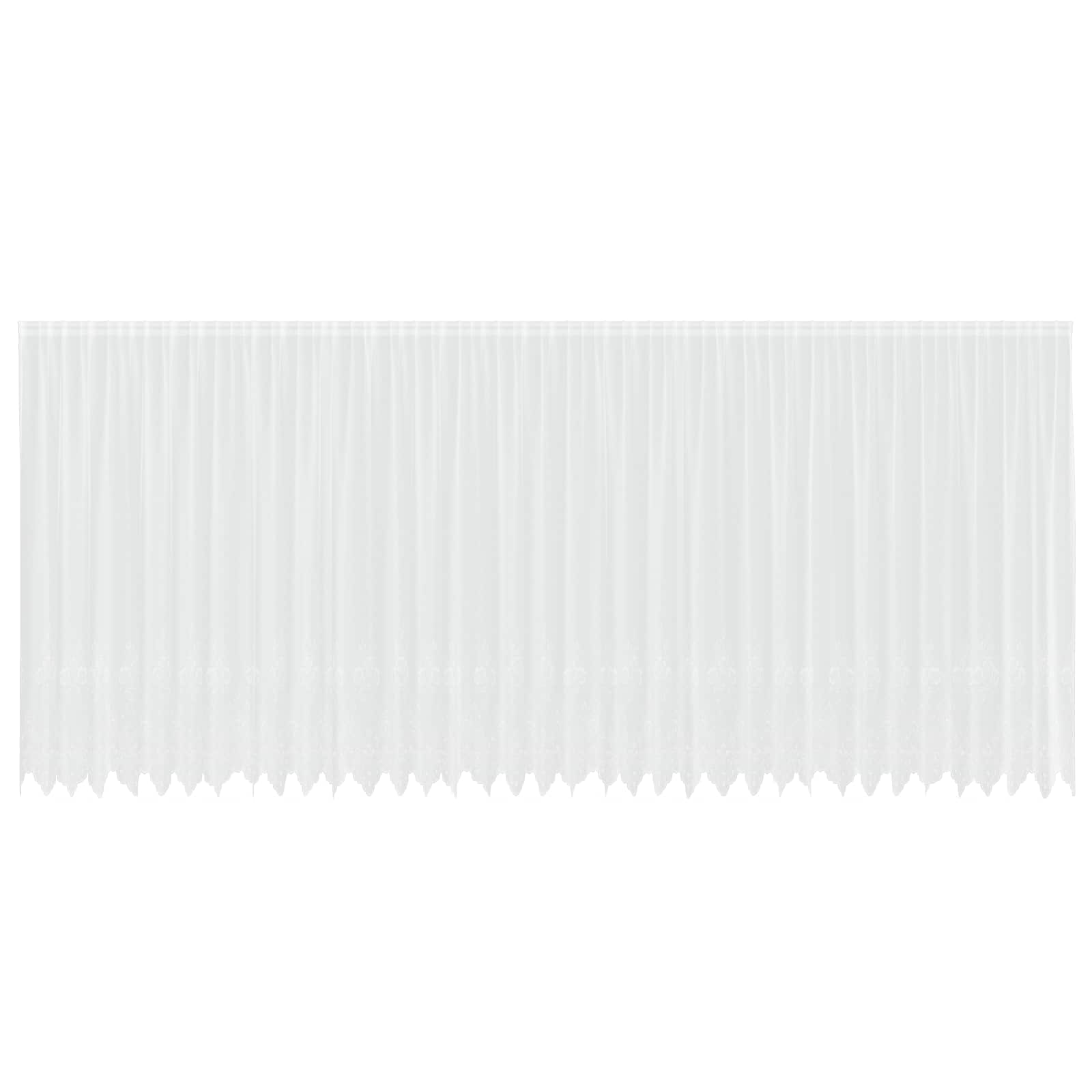 Vidaxx Spitzenvorhang mit Gardinen weiß 900 x 240 cm Polyester