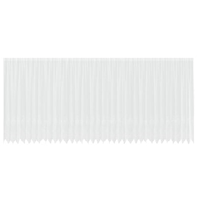 Vidaxx Spitzenvorhang mit Vorhängen Blumen weiß 245 x 900 cm Polyester