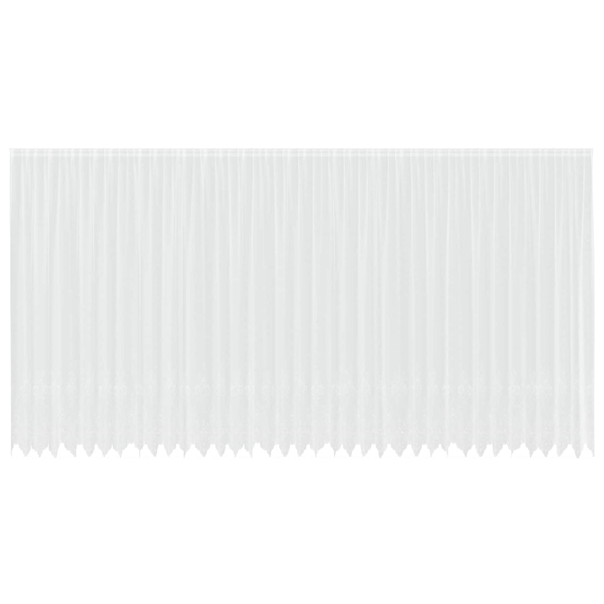 Vidaxx Spitzenvorhang mit Vorhängen Blumen weiß 280 x 900 cm Polyester