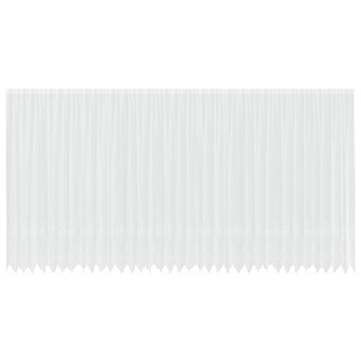 Vidaxx Spitzenvorhang mit Vorhängen Blumen weiß 300 x 900 cm Polyester