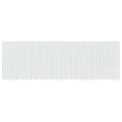 Vidaxx Spitzenvorhang mit Vorhängen Blumen weiß 240 x 1200 cm Polyester