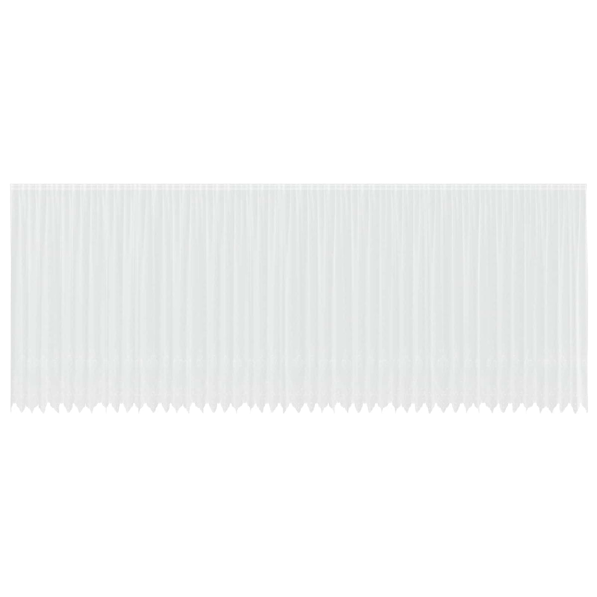 Vidaxx Spitzenvorhang mit Vorhängen Blumen weiß 260 x 1200 cm Polyester