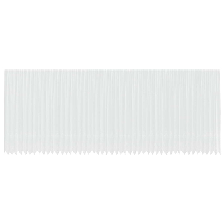Vidaxx Spitzenvorhang mit Vorhängen Blumen weiß 280x1200cm Polyester
