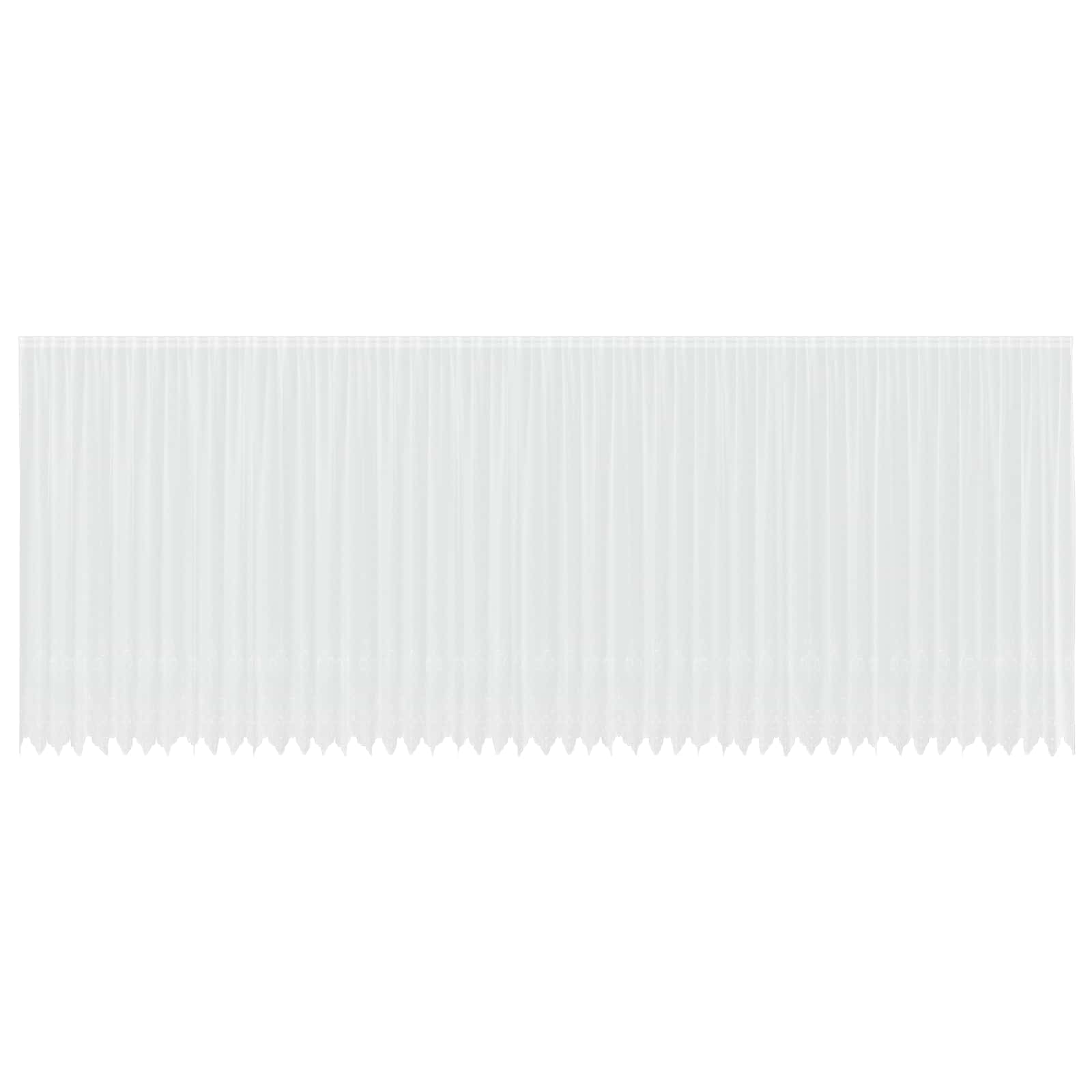 Vidaxx Spitzenvorhang mit Vorhängen Blumen weiß 300 x 1200 cm Polyester