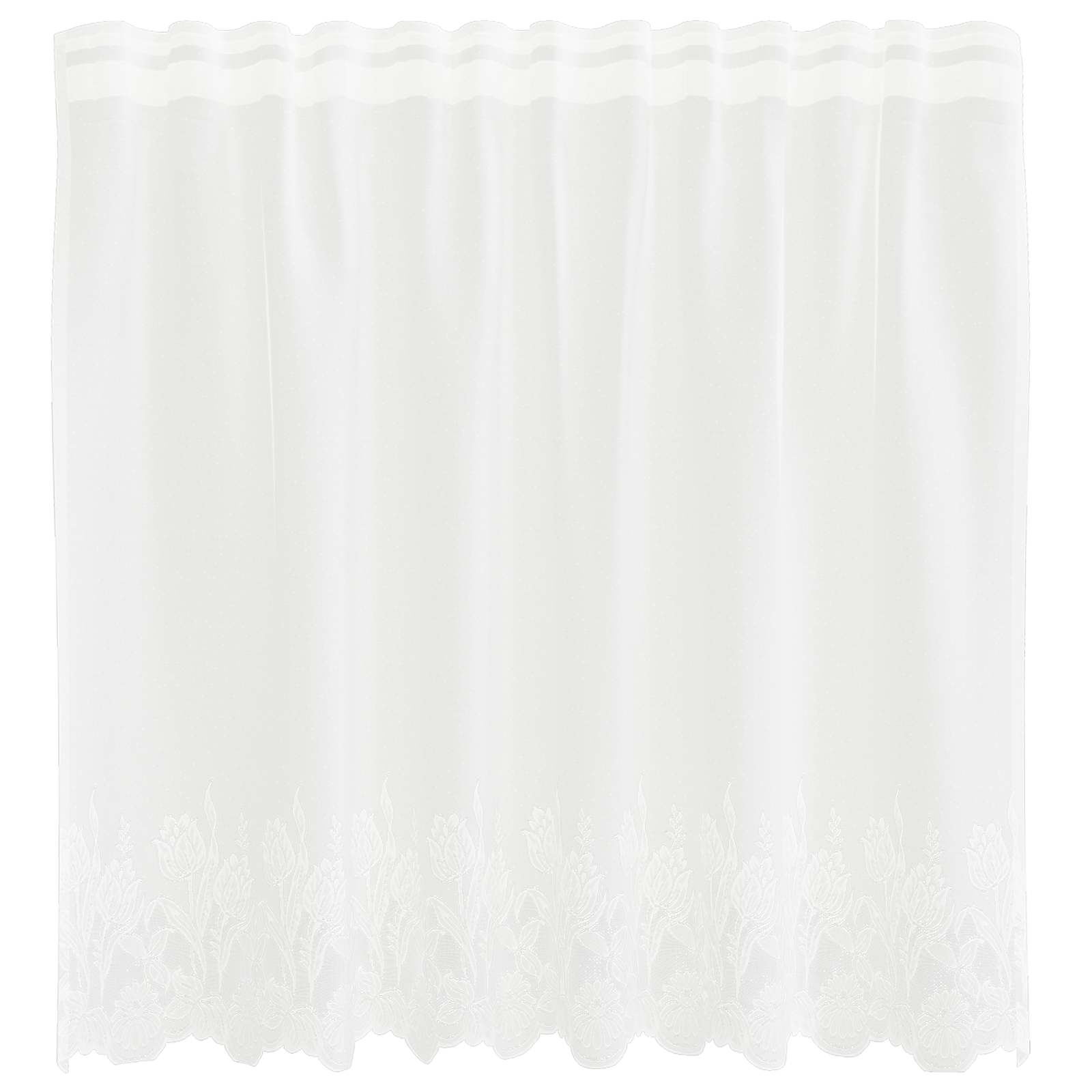 Vidaxx Spitzenvorhang mit Vorhängen Blumen weiß 80 x 150 cm Polyester