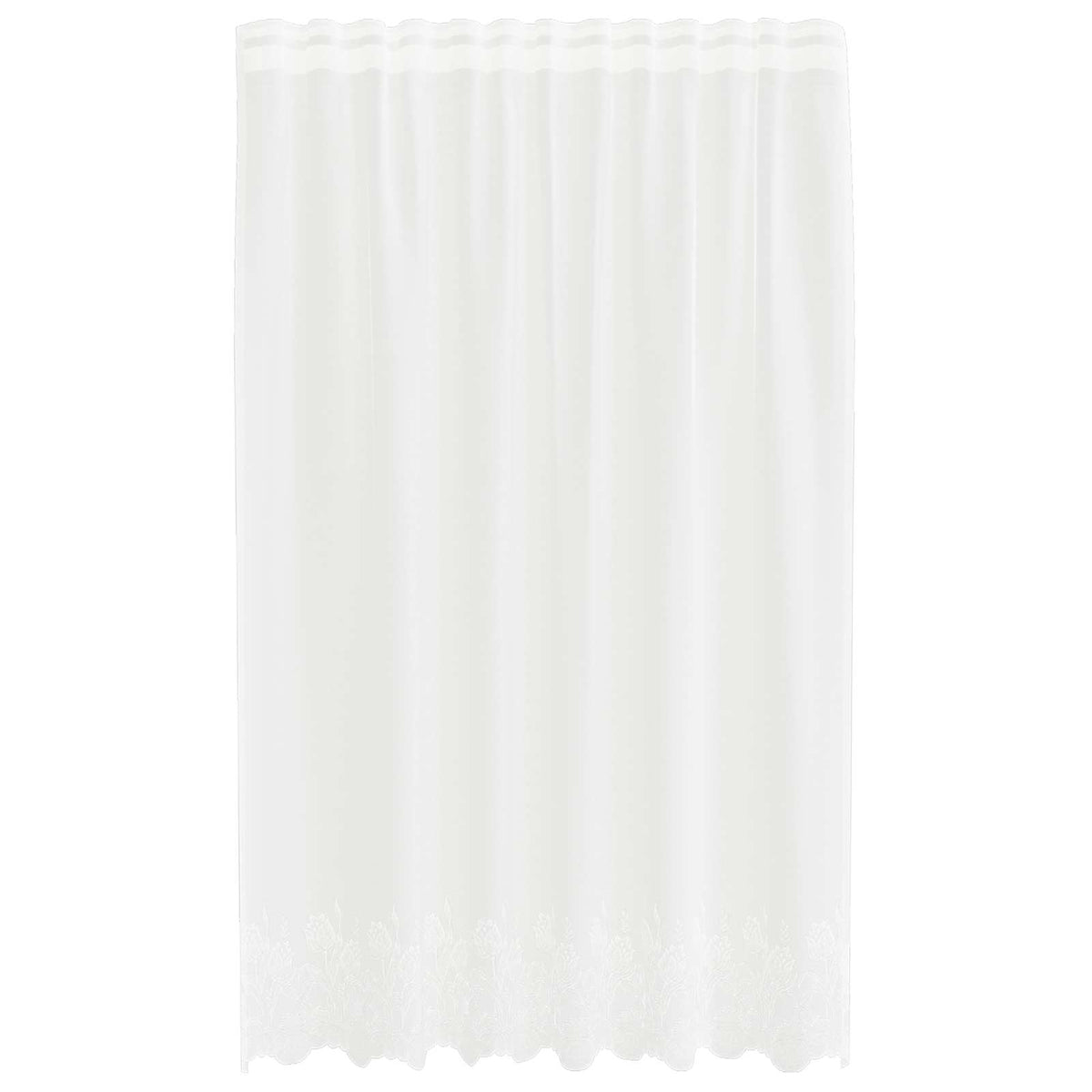 Vidaxx Spitzenvorhang mit Vorhängen Blumen weiß 140 x 150 cm Polyester