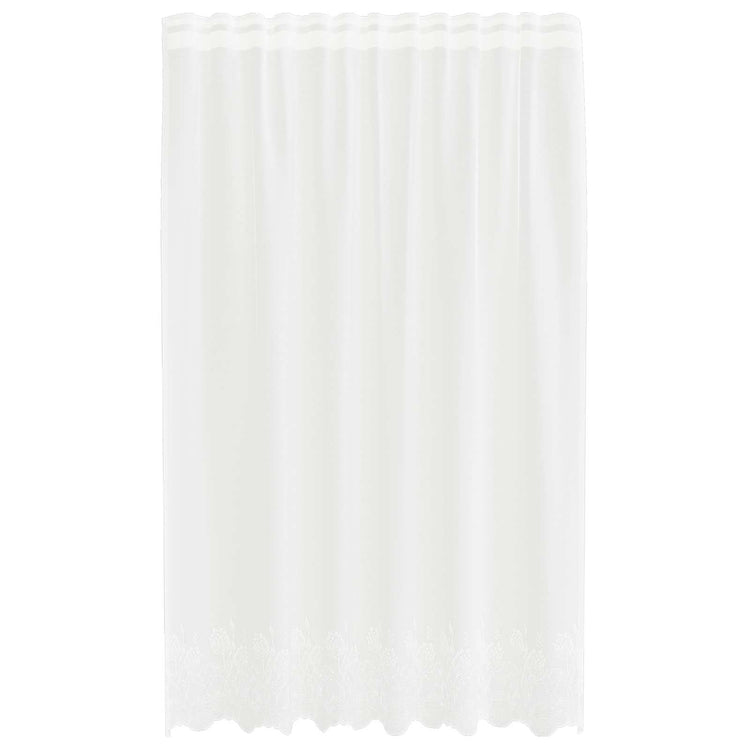 Vidaxx Spitzenvorhang mit Vorhängen Blumen weiß 200 x 150 cm Polyester