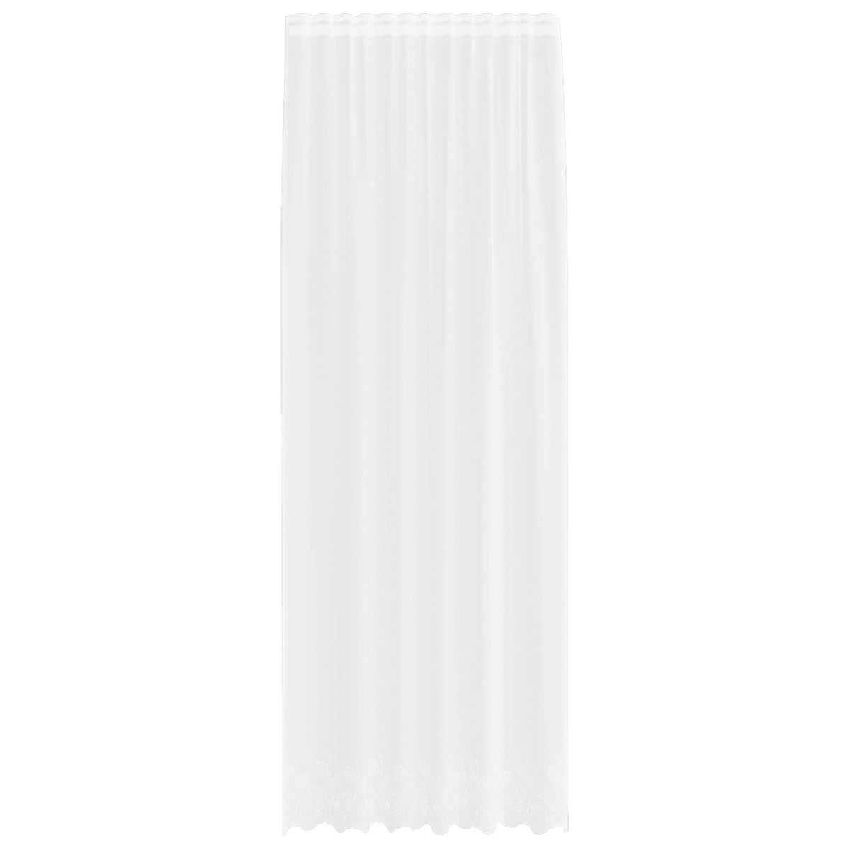 Vidaxx Spitzenvorhang mit Vorhängen Blumen weiß 280 x 150 cm Polyester