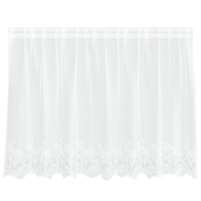 Vidaxx Spitzenvorhang mit Vorhängen Blumen weiß 100 x 200 cm Polyester