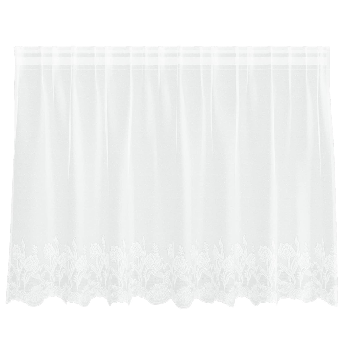 Vidaxx Spitzenvorhang mit Gardinen weiß 200 x 120 cm Polyester