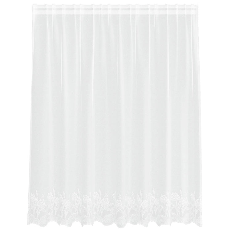Vidaxx Spitzenvorhang mit Vorhängen Blumen weiß 140 x 200 cm Polyester