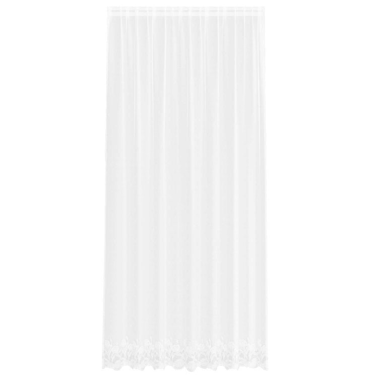 Vidaxx Spitzenvorhang mit Vorhängen Blumen weiß 280 x 200 cm Polyester