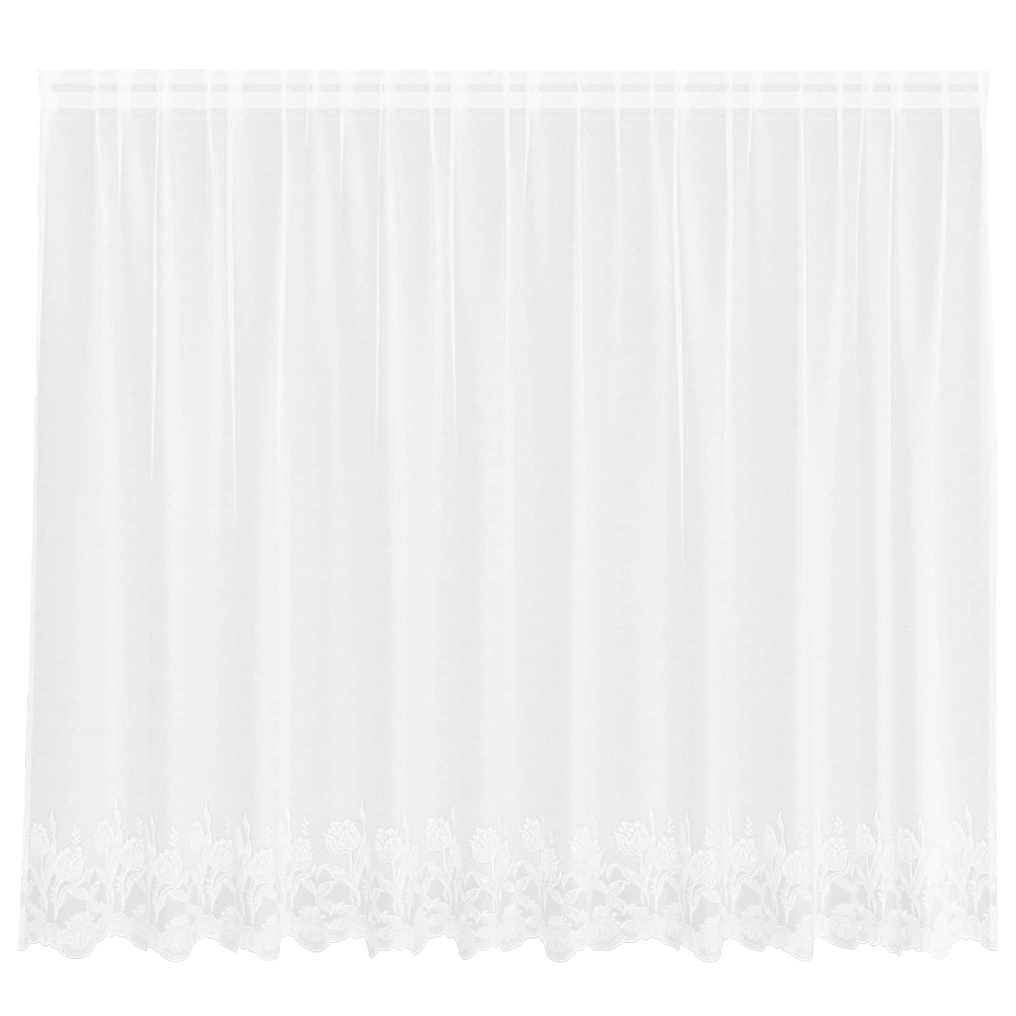 Vidaxx Spitzenvorhang mit Gardinen weiß 300 x 140 cm Polyester