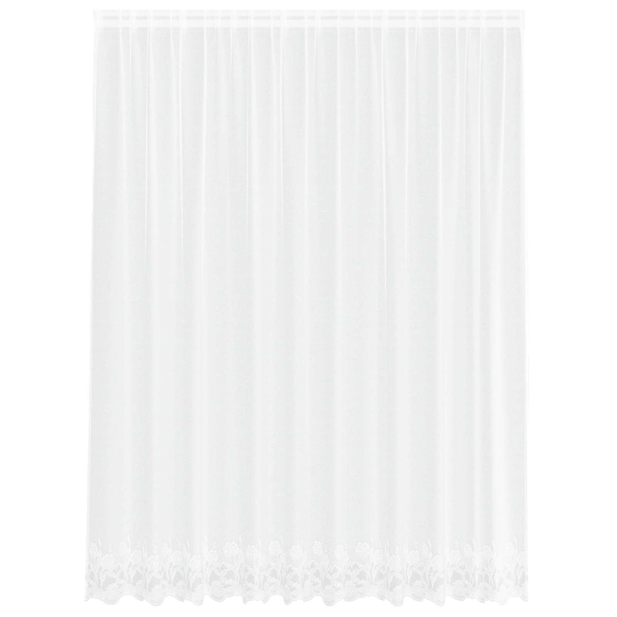 Vidaxx Spitzenvorhang mit Vorhängen Blumen weiß 200 x 300 cm Polyester
