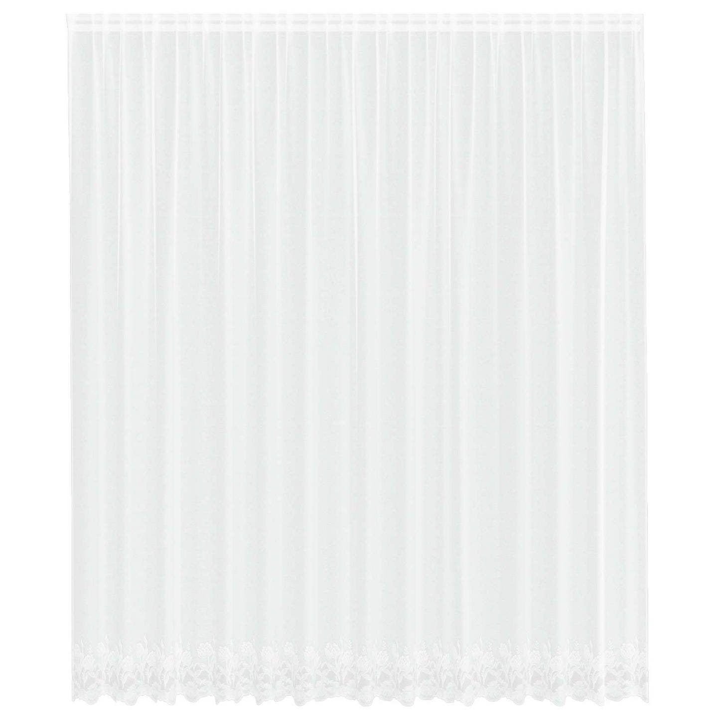 Vidaxx Spitzenvorhang mit Vorhängen Blumen weiß 260 x 400 cm Polyester
