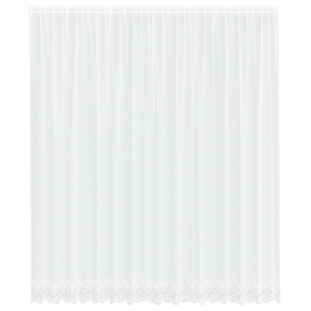 Vidaxx Spitzenvorhang mit Vorhängen weiß 400 × 300 cm Polyester