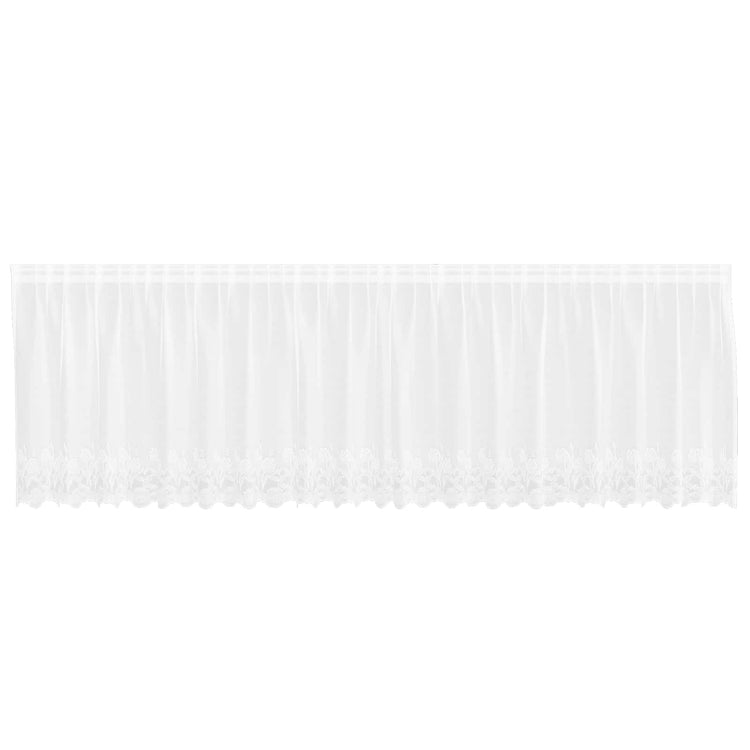 Vidaxx Spitzenvorhang mit Vorhängen Blumen weiß 100 x 500 cm Polyester