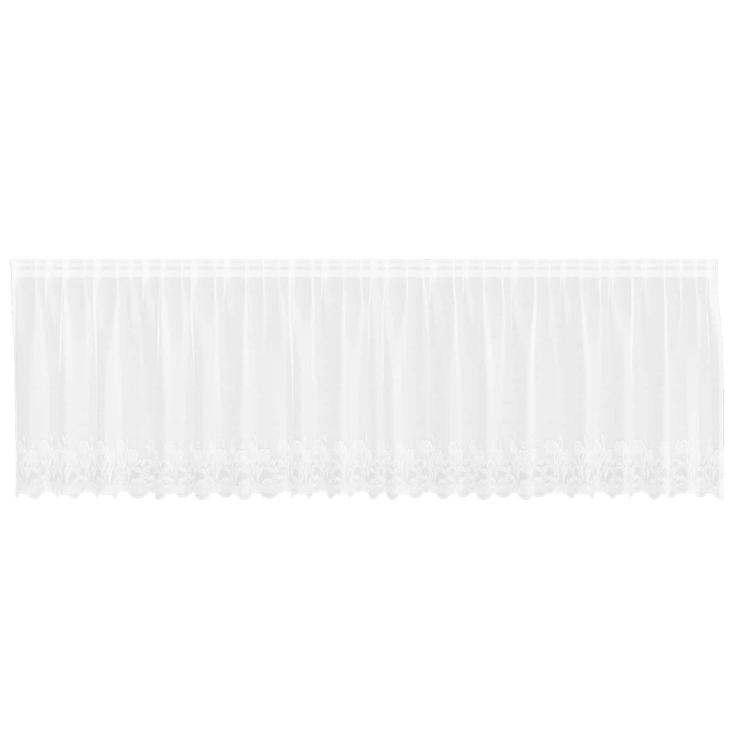 Vidaxx Spitzenvorhang mit Gardinen weiß 500 x 120 cm Polyester