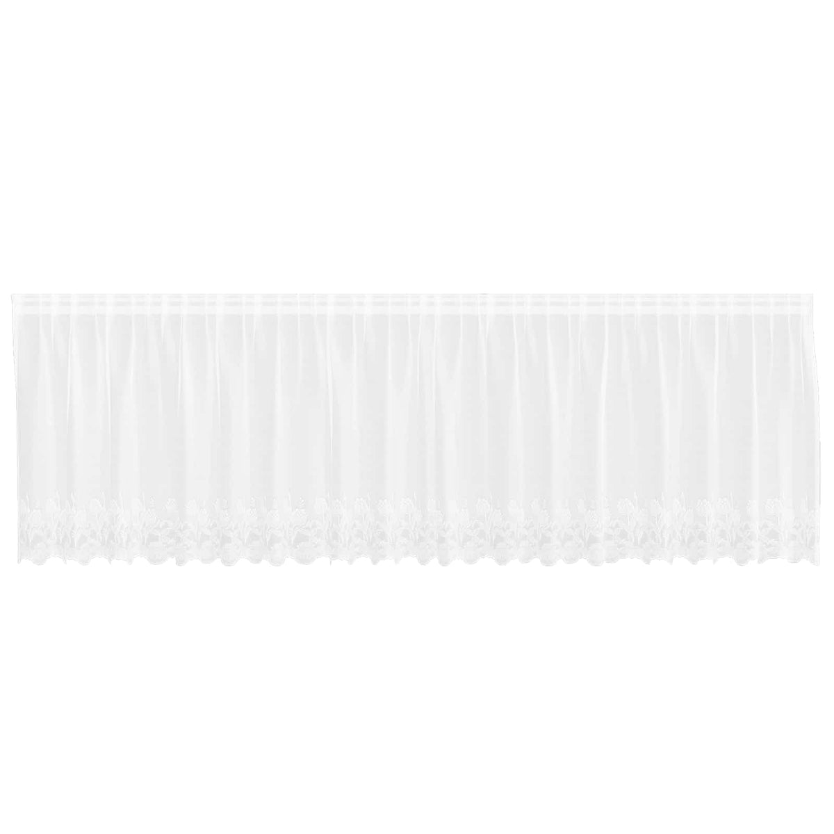 Vidaxx Spitzenvorhang mit Gardinen weiß 500 x 120 cm Polyester