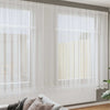 Vidaxx Spitzenvorhang mit Vorhängen Blumen weiß 200 x 500 cm Polyester