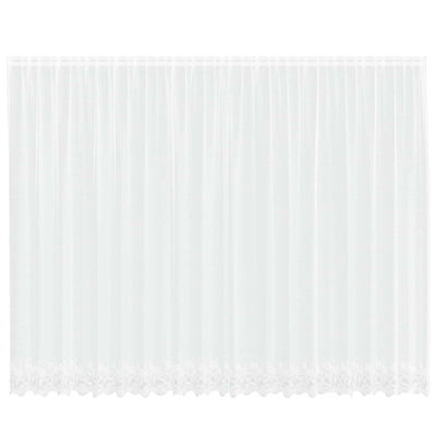 Vidaxx Spitzenvorhang mit Vorhängen Blumen weiß 240 x 500 cm Polyester