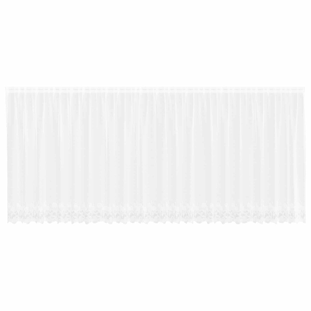 Vidaxx Spitzenvorhang mit Vorhängen Blumen weiß 140 x 600 cm Polyester