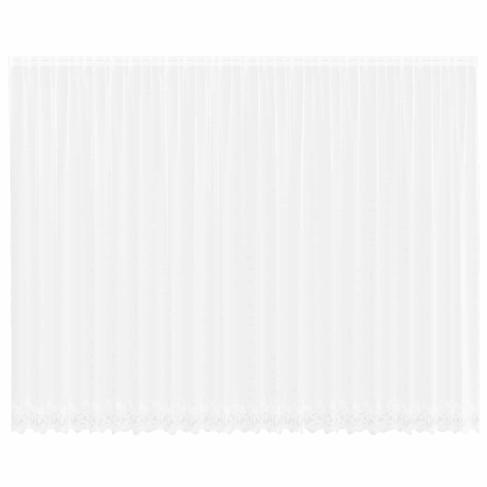Vidaxx Spitzenvorhang mit Vorhängen Blumen weiß 260 x 600 cm Polyester