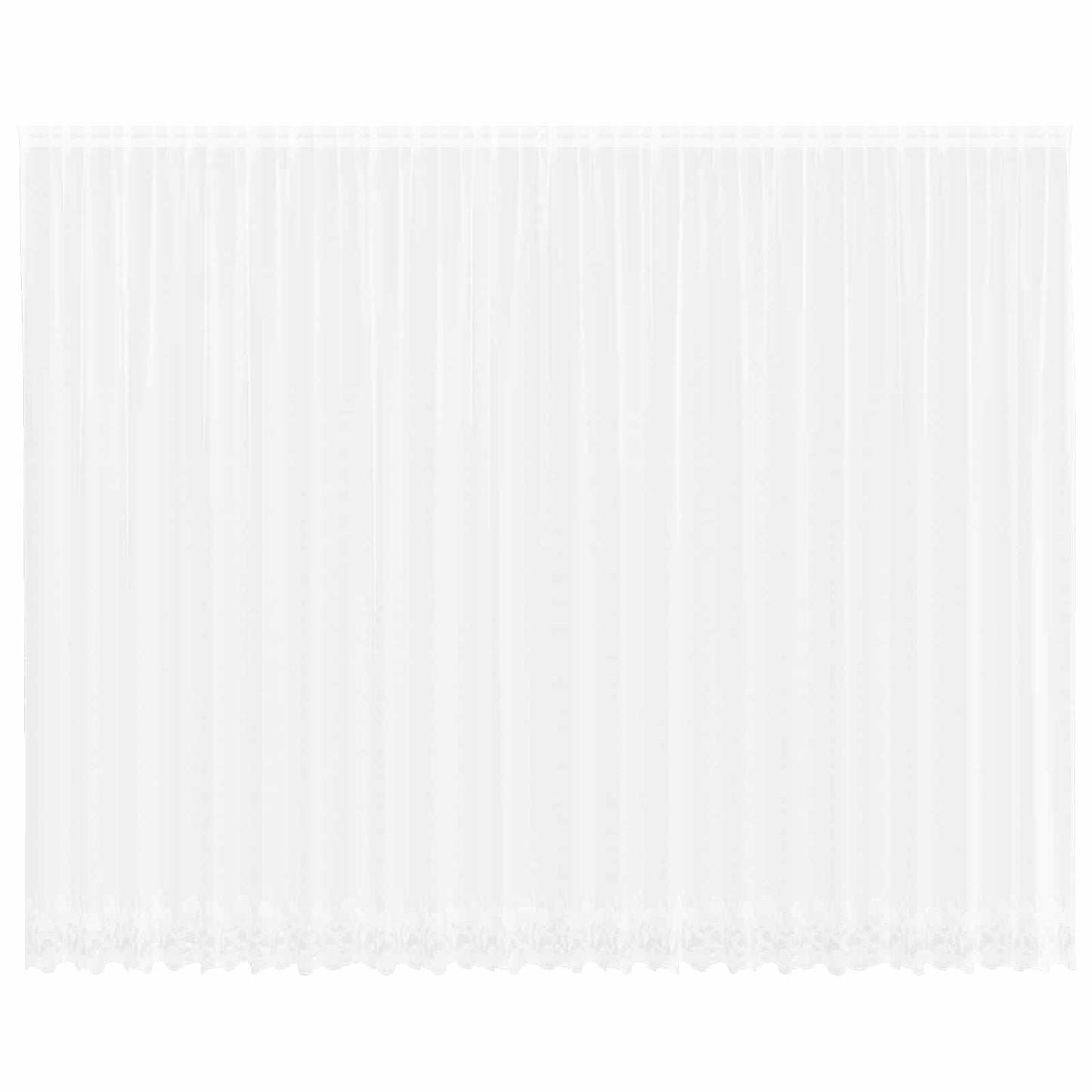 Vidaxx Spitzenvorhang mit Vorhängen Blumen weiß 280 x 600 cm Polyester